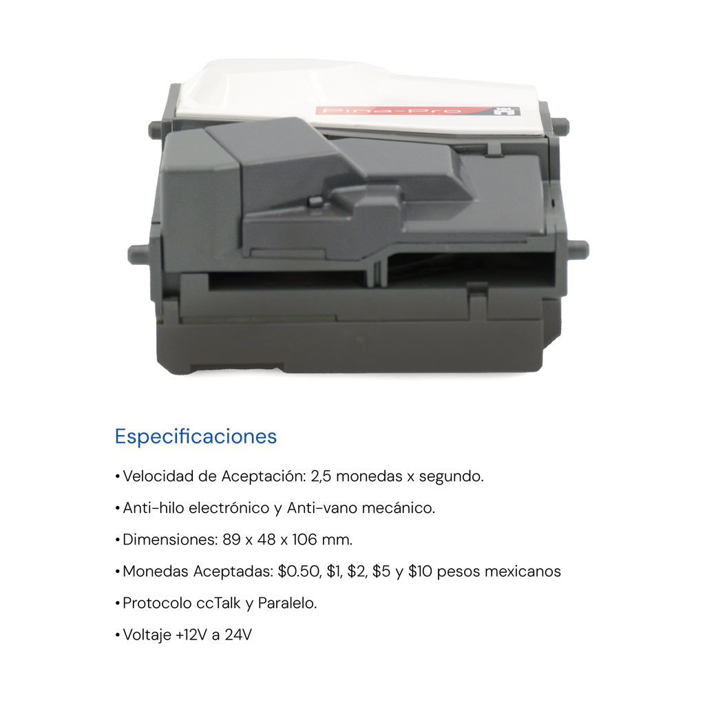 ACEPTADOR DE MONEDAS AZKOYEN MOD: X6-PINA | PROTOCOLO: CCTALK