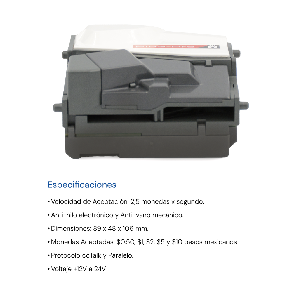 ACEPTADOR DE MONEDAS AZKOYEN MOD: X6-PINA-PRO | PROTOCOLO: PARALELO