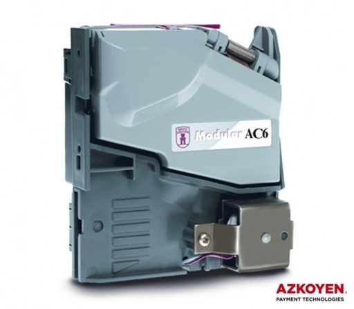 [CAP0859] ACEPTADOR DE MONEDAS AZKOYEN MOD:AC6-D2S | PROTOCOLO: CCTALK VOLT: 12V A 24V DC