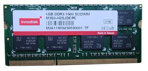 [CIA0375] MEMORIA DRAM DDRIII TIPO INDUSTRIAL INNODISK MOD:M3S0-4GSJDCPC-(X) 4GB